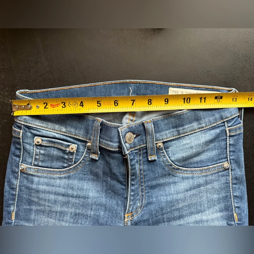Rag & Bone Low Rise Cropped Capri Jeans Size 25 - Picture 9 of 11